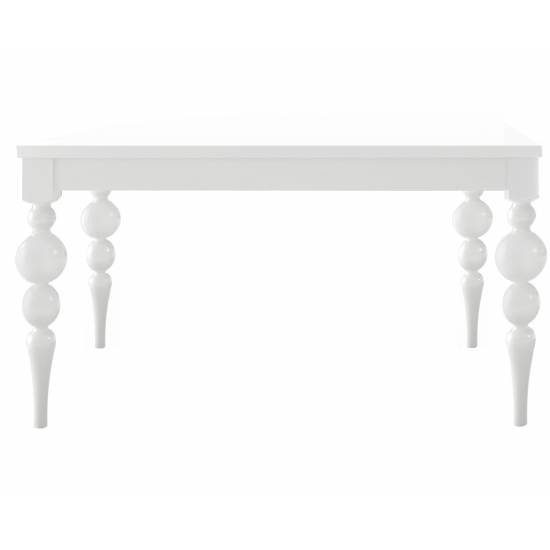 MERSO BALL stół 90x170-210 laminat biały półmat